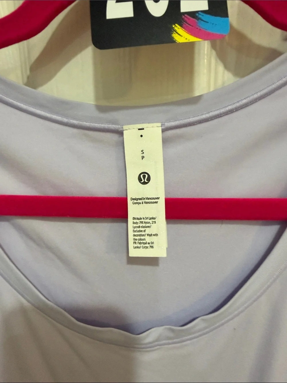 262. Lululemon Wundermost Ultra-Soft Nulu Scoop-Neck Tank Top Lavender Frost Sm